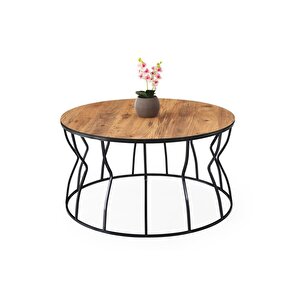 Lale Metal Orta Sehpa 80x43cm Çam