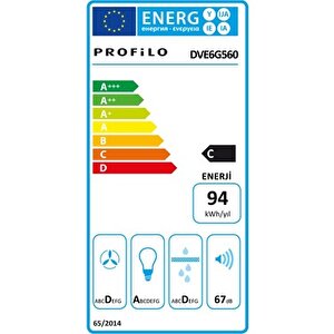 Profi̇lo Dve6g560 Ankastre Si̇yah Davlumbaz