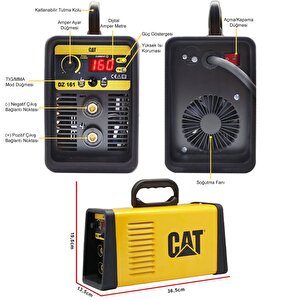 Cat Dz161 160 Amper Tig Lift/mma Çanta Tipi Profesyonel Dijital İnverter Kaynak Makinesi