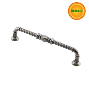 Metax Buket Mobilya Mutfak Dolabı Çekmece Dolap Kapak Kulpu Kulbu Antik Gümüş 128 Mm Metal Kulp
