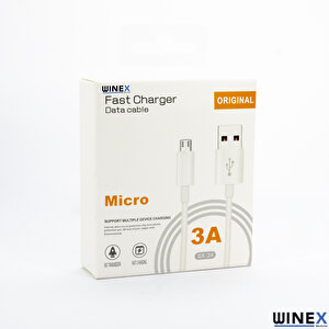 Winex İnfinix Hot 9 Play 3a 45w Usba To Micro 3metre Data Ve Hızlı Şarj Kablosu