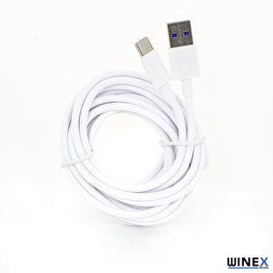 Winex Huawei Mate X2 İle Uyumlu 3a 45w Usba To Type-c 3metre Data Ve Hızlı Şarj Kablosu