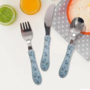 Bebek Çatal Kaşık Bıçak Takımı Rocket 3 Parça