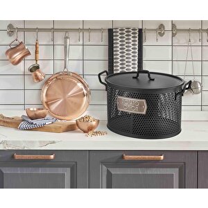 Patates Soğan Saklama Kabı 2 Hazneli - Siyah