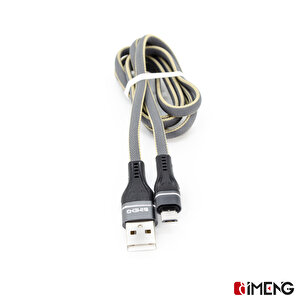 İmeng Lenovo Tab M7 Tb-7305f 3.1a Usba To Micro Örgülü Data Ve Şarj Hızlı Kablosu Gri