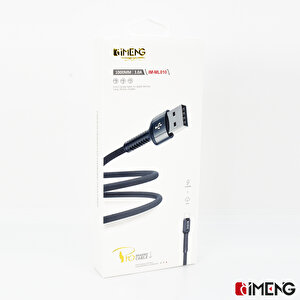 İmeng Redmi Note 10 Pro 3a Usba To Type-c Pro Braided Örgülü Data Ve Hızlı Şarj Kablosu Siyah