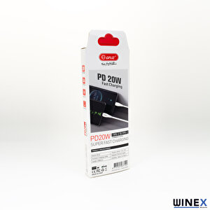 Winex Ca120 Pd20w 3a Type-c To Type-c Data Ve Hızlı Şarj Kablosu Beyaz