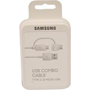 Samsung Galaxy Tab 3 Lite Sm-t116 Micro Ve Type-c Çift Çıkış Portlu Data Ve Hızlı Şarj Kablosu 1.5m (samsung Türkiye Garantili)