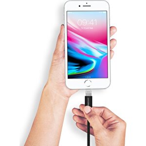 Polosmart Psm07 Apple Uyumlu Lightning Hızlı Şarj Kablosu Siyah 1 Metre