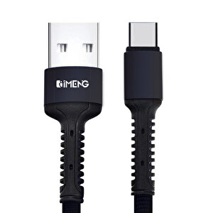 İmeng Oppo Reno 4 3a Usba To Type-c Pro Braided Örgülü Data Ve Hızlı Şarj Kablosu Siyah