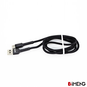 İmeng Oppo Reno 4 3a Usba To Type-c Pro Braided Örgülü Data Ve Hızlı Şarj Kablosu Siyah