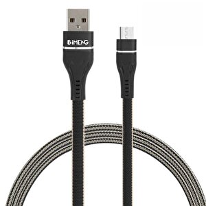İmeng Vivo Y11s 3.1a Usba To Micro Örgülü Data Ve Şarj Hızlı Kablosu Siyah