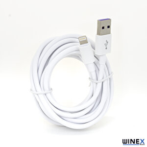 Winex İphone 14 3a 45w Usba To Lightning 3metre Data Ve Hızlı Şarj Kablosu