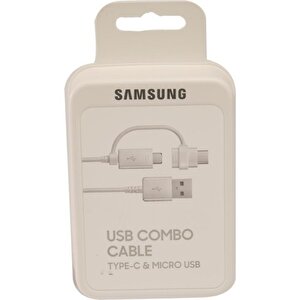 Samsung Galaxy A12 Micro Ve Type-c Çift Çıkış Portlu Data Ve Hızlı Şarj Kablosu 1.5m (samsung Türkiye Garantili)