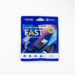 Tecno Tcd-m11 2023 Usb-a To Micro 2a Data Ve Şarj Kablosu 1m Siyah