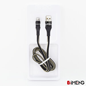 İmeng Tecno Camon 15 Pro 3.1a Usba To Micro Örgülü Data Ve Şarj Hızlı Kablosu Siyah