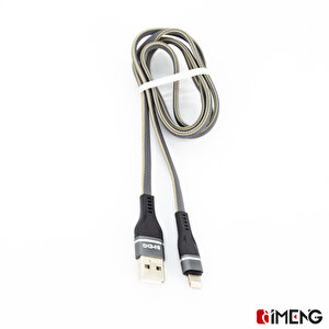 İmeng Apple İphone 14 Pro Max 3.1a Usba To Lightning Örgülü Data Ve Hızlı Şarj Kablosu Gri