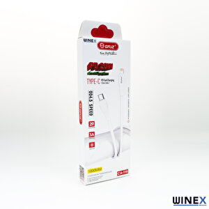 Winex Ca119 3a Pd20 Type-c To Lightning Data Ve Hızlı Şarj Kablosu Beyaz