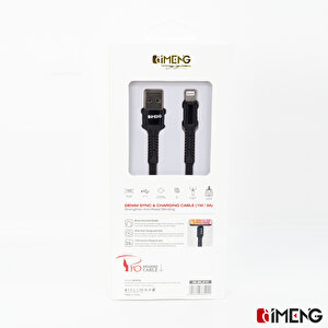 İmeng Apple Ipad 7 3a Usba To Lightning Pro Braided Data Ve Hızlı Şarj Kablosu Siyah