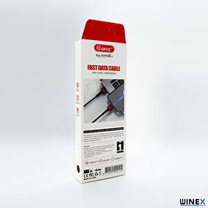 Winex Gfz115 Micro 3.0a Hızlı Şarj Ve Data Kablosu 1m Siyah
