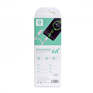 Dvip S01m 6a 67w Fast Charging Usba To Micro Data Ve Hızlı Şarj Kablosu 1m Beyaz