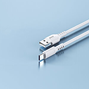 Dvip L14 6a 110w Fast Charging Usba To Type-c Data Ve Hızlı Şarj Kablosu 1m Beyaz
