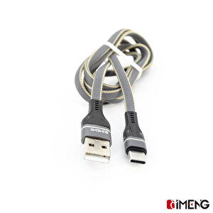 İmeng Poco X5 5g 3.1a Usba To Type-c Örgülü Data Ve Hızlı Şarj Kablosu Gri