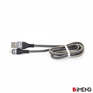 İmeng 3.1a Usba To Lightning Örgülü Data Ve Hızlı Şarj Kablosu Ml108 Gri