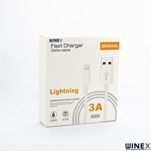 Winex İphone Se 2022 3a 45w Usba To Lightning 3metre Data Ve Hızlı Şarj Kablosu