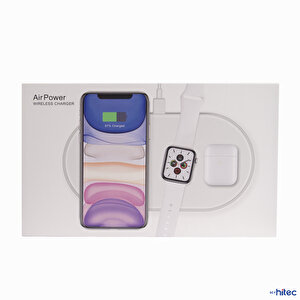 Schitec Air Power 3in1 Telefon/saat/airpods Wireless Kablosuz Şarj İstasyonu