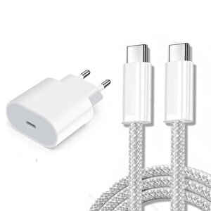Schitec Pd35w Şarj Aleti 6a 66w Type-c To Type-c Kablolu Set Beyaz