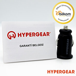 Hypergear 2.1a 2x Hızlı Araç Şarj Aleti Set Type-c Kablo Siyah
