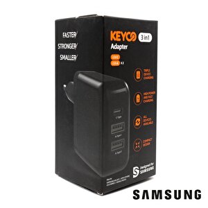 Samsung Keyco 25w Pd Quick Charger 3 Çıkışlı Yeni Nesil Şarj Aleti Kablolu Set Samsung Türkiye Garantili