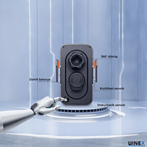 Winex C10 15w Sensörlü Araç İçi Kablosuz Hızlı Şarj Aleti Ve Telefon Tutucu