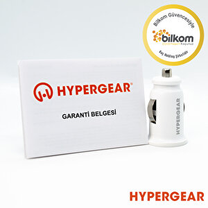 Hypergear 2.1a  2x Hızlı Araç Şarj Aleti Başlığı Beyaz