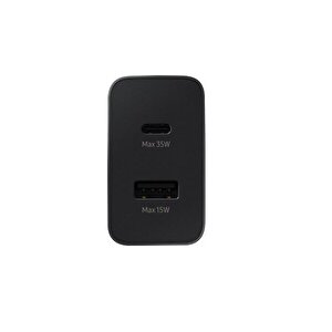 Samsung Ep-ta220 35w Çift Çıkışlı Usb Type-c Şarj Adaptörü Siyah Samsung Türkiye Garantili