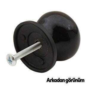 Santemolin Lüks Porselen Düğme Mobilya Mutfak Çekmece Dolap Dolabı Kulpu Kulbu Siyah Gold Kulpları