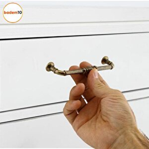 Buket Eskitme Antik Sarı (128 Mm-12.8 Cm) Metal Mobilya Mutfak Çekmece Dolap Kulpu Kulbu Kulpları