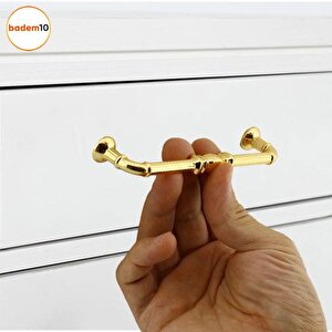 Buket Mobilya Mutfak Dolabı Çekmece Dolap Kapak Kulpu Kulbu Altın (128 Mm-12.8 Cm) Metal Kulpları