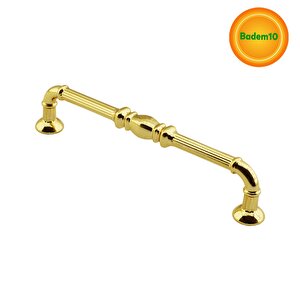Buket Mobilya Mutfak Dolabı Çekmece Dolap Kapak Kulpu Kulbu Altın (128 Mm-12.8 Cm) Metal Kulpları