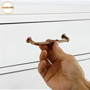 Buket Eskitme Antik Bakır (128 Mm-12.8 Cm) Metal Mobilya Mutfak Çekmece Dolap Kulpu Kulbu Kulpları