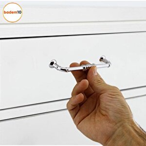 Mutfak Dolabı Mobilya Çekmece Dolap Kapak Kulpu Kulpları Kulbu Krom (128 Mm-12.8 Cm) Metal Kulp