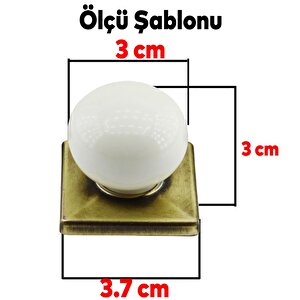 Tomurcuk Düğme Krem Eskitme Antik Sarı Porselen Mobilya Mutfak Çekmece Dolap Kulpu Kulbu Kulpları