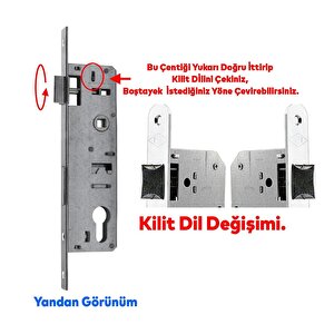 Kale Kapı Pvc Kapı Gömme Kilit Gövde Wc Banyo Kilidi Gövdesi Silindirli 30 Mm