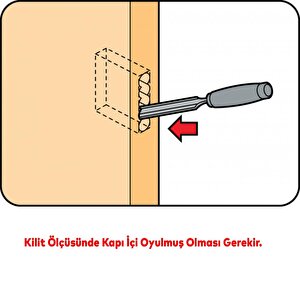Kale Kapı Pvc Kapı Gömme Kilit Gövde Wc Banyo Kilidi Gövdesi Silindirli 30 Mm