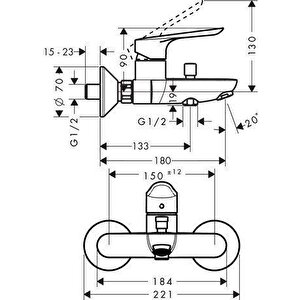 Logis Ve Crometta E240 Banyo Batarya Seti