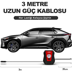 Kobb Kb100 12volt 100 Psi Analog Göstergeli Hava Lastik Şişirme Pompası