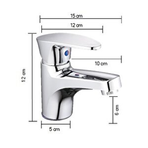Polyfit Lavabo Bataryası Mini Model Krom