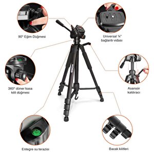 Kobb Kbl20t 160cm Su Terazili Profesyonel Alüminyum Lazer Tripod