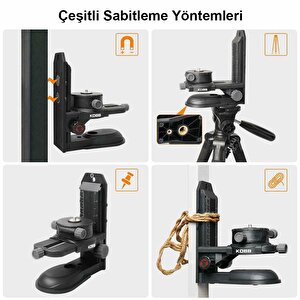 Kobb Kbl10set Mıknatıslı Hassas Ayarlanabilir Lazer Hizalama Aparatı + Mıknatıslı Lazer Hizalama Sabitleme Aparatı